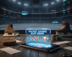 A pocket games slot demo shown on top of a mobile screen